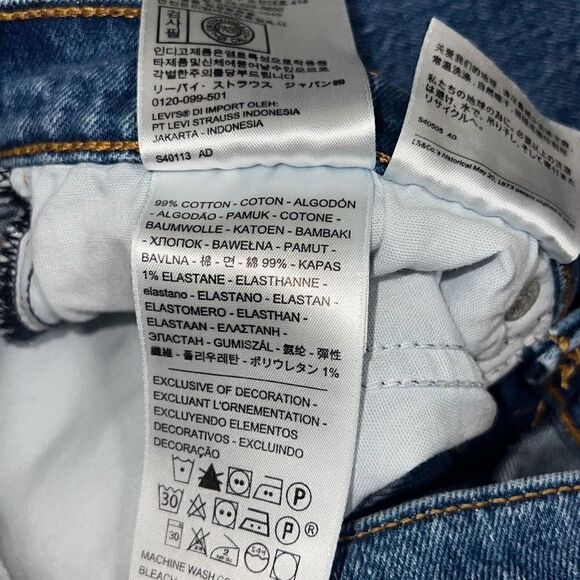 Levi’s Premium Denim Wedgie Straight Button Fly Jeans Medium Wash sz 27 L26 - Picture 5 of 8